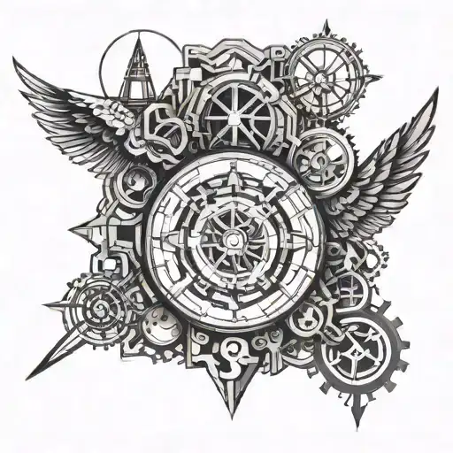 Design A Tattoo Incorporating Engineering Symbols With Elements Of Stoicism