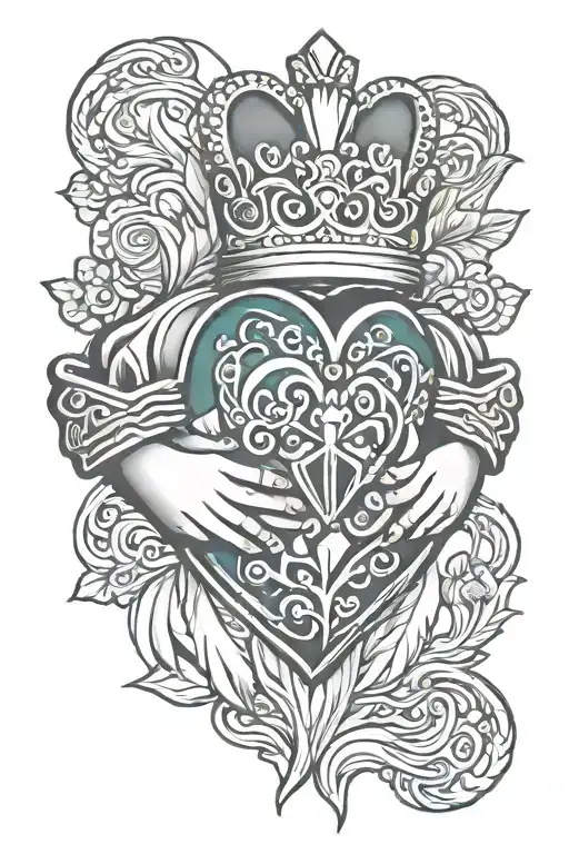 Claddagh Ring With Mountians Range