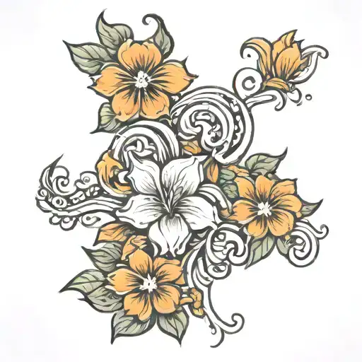 Family Love Barbados Flowers Intertwined