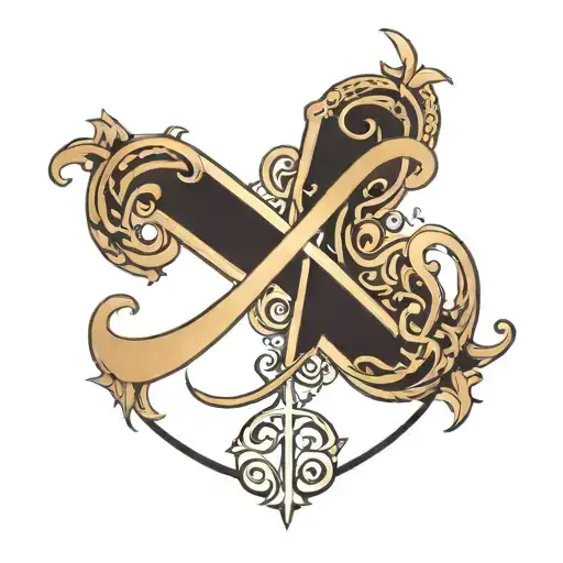 Infinity Symbol Integrated With Cross And Letter M