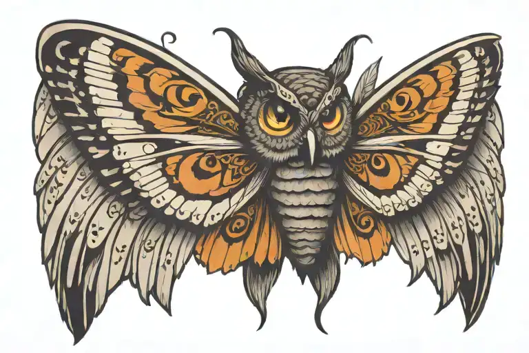 A Butterfly With Wings With The Face Of An Owl