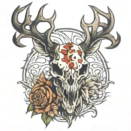 Deer Skull Stylized For Men