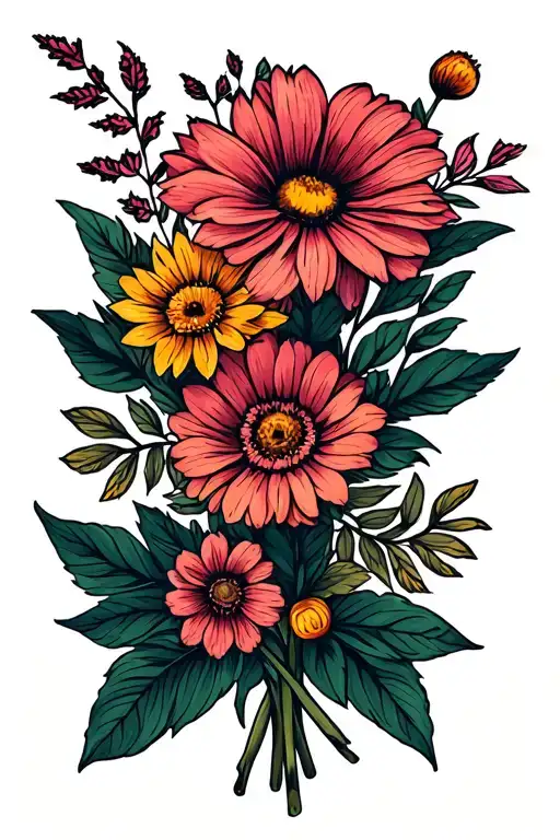 November January Birth Flower Bouquet