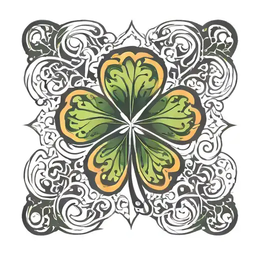 4 Leaf Clover No Fire Flames