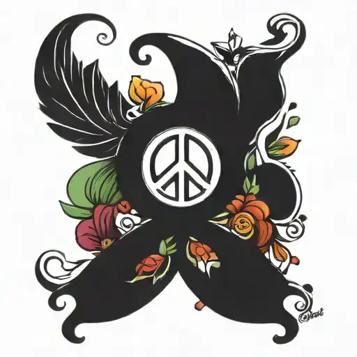 Semicolon Peace Sign