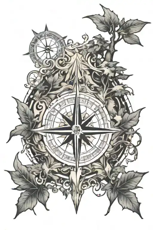 Trees And Valhalla Compass Surrounded