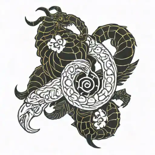 Faith And Scorpio Zodiac Symbol Intertwined