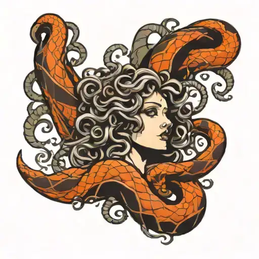 Medusa Sleeve Snakes Down The Arm