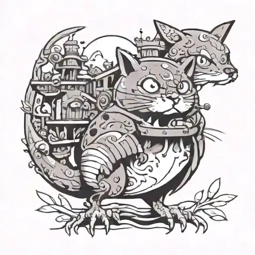 Animal In The Style Of Hayao Miyazaki