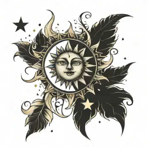 Sun And Moon Background