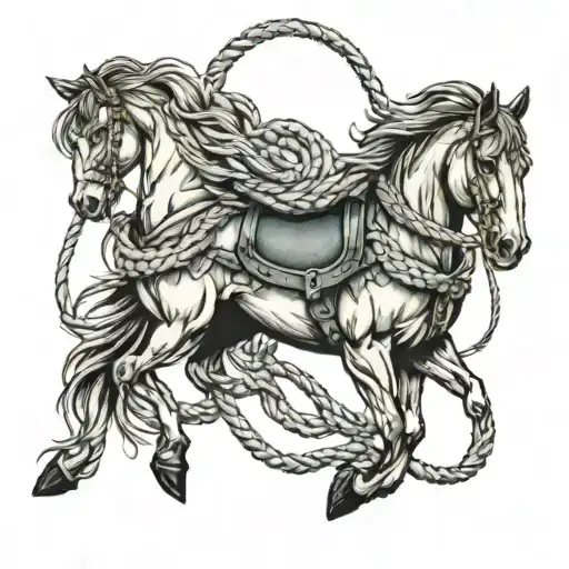 Horse And Rope