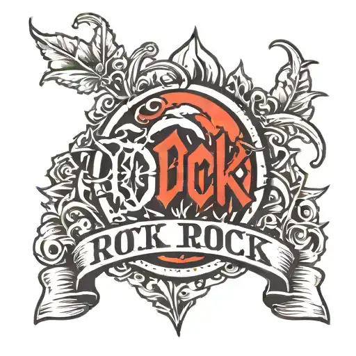 The Word Rock In Boulder Font