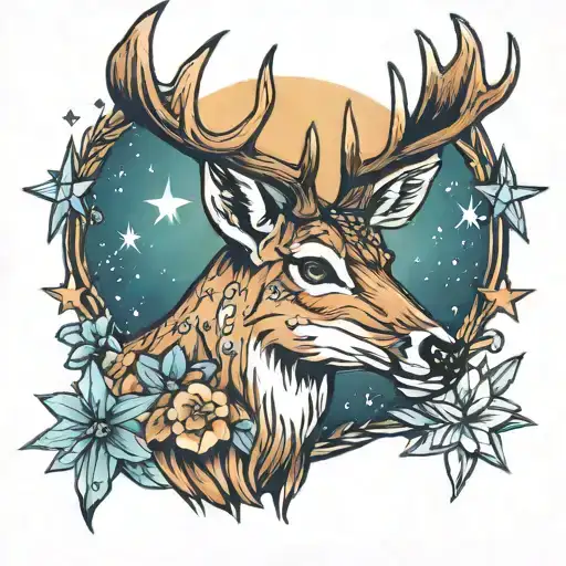 Deer And Shooting Stars