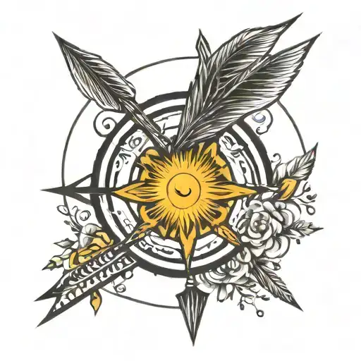 Arrow With Sun And Symbolise Focus Discipline Consistency