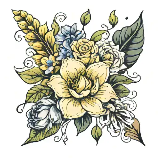 September And April Birth Flower Bouquet