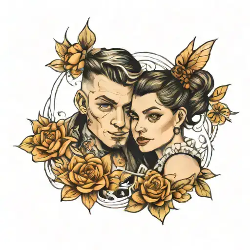 Brother And Sister Portrait