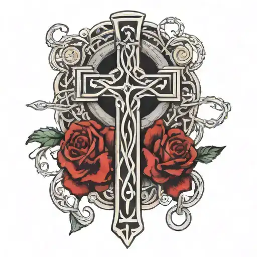 Dara Knot With Celtic Cross On Rosary