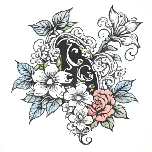 Flowers And Vine Growing