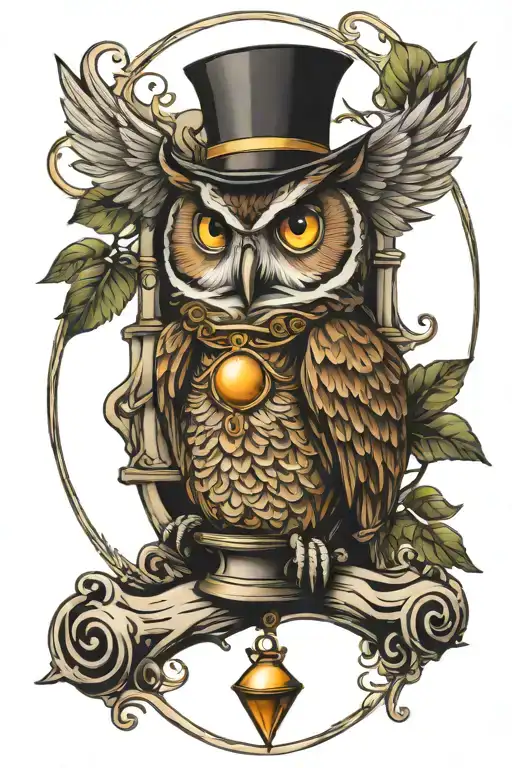 Owl And Hourglass