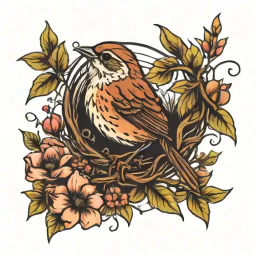 Wren And Willow Tree