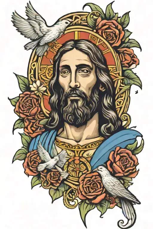 Jesus Christ With Doves And Romain Numerals Of May 26Th 2007