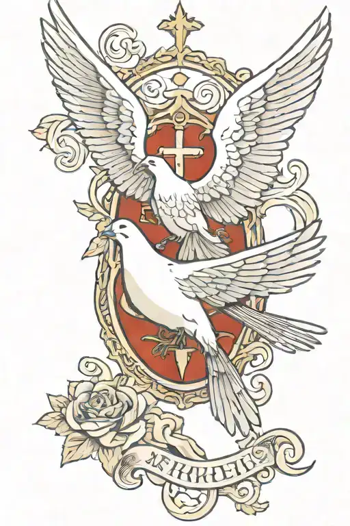 Design Dove With A Jesus Silhouette And Add A Cross And The Date May 26 2007 In Roman Numerals