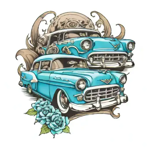 Year Number 1955 Chevy Baby Blue Eyes