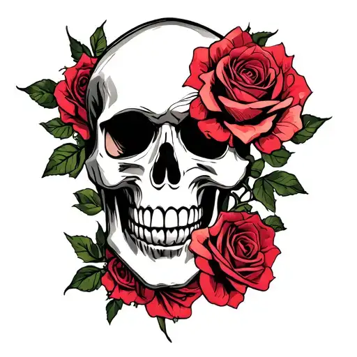Skull And Roses