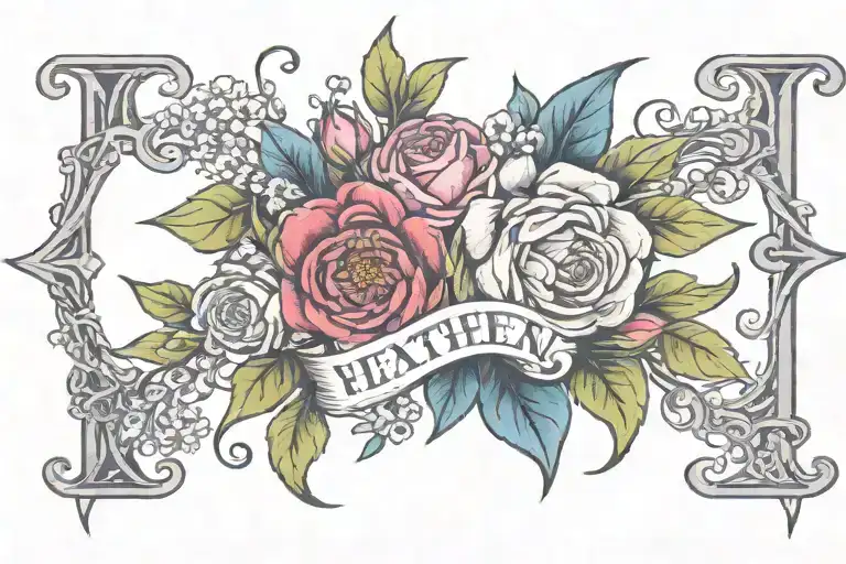 Word 'Heathen' With Flowers Intertwined