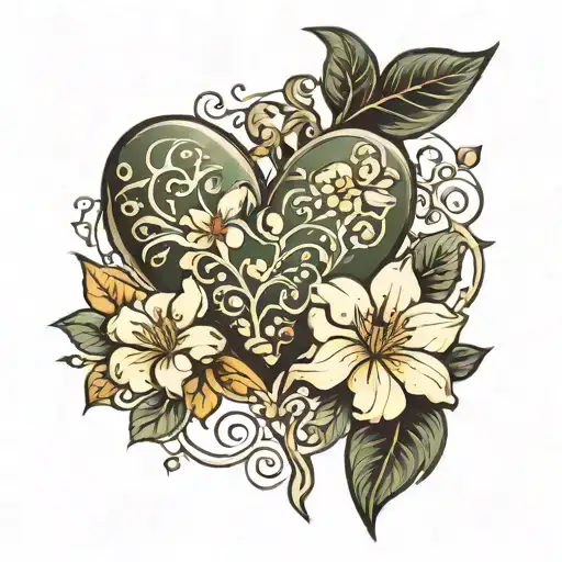 Heart With The Word Jasmine In It