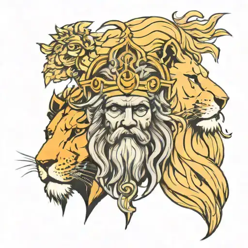 Zeus And Third Eye With A Lion Head