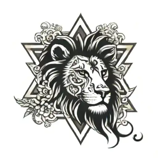Star Of David With Lion