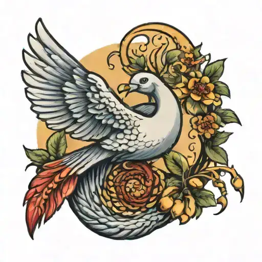 Dove And Scorpion Crawling