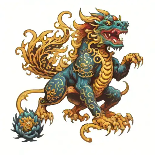 Foo Dog Fighting Demons