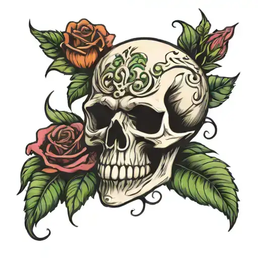 Skull And Roses