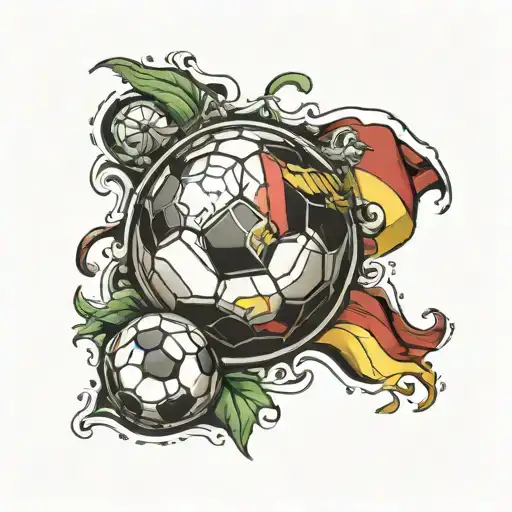 Soccer Ball German Flag And The Ulf