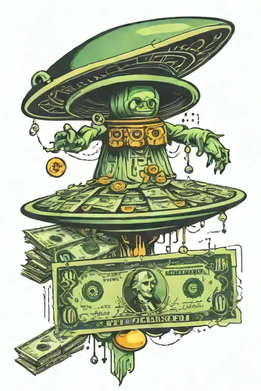 Ufo Abducting Money