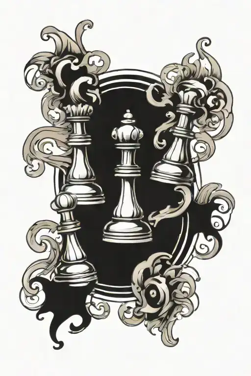 Hose And Tower Chess Pieces