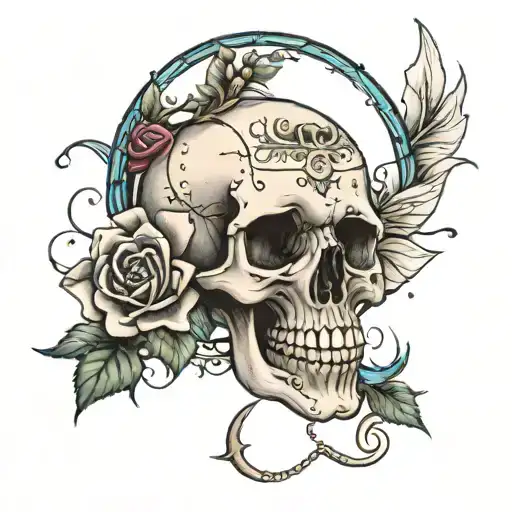 Stars Moon Dreamer Catcher Faries Roses Skull