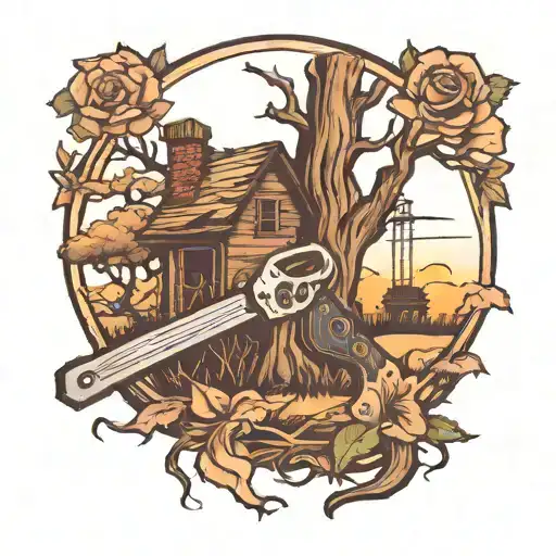 Tree Chain Saw Texas Native Landscape