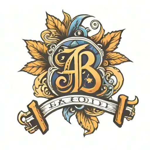 Fashionable Design With The Letters A&b And Music Idol