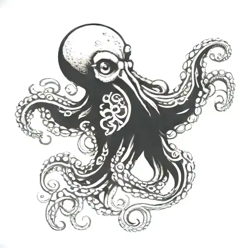 Octopus With Crow