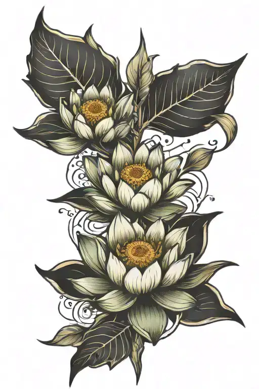 Arrow Into Lotus Flower Growing