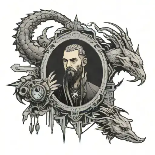 Cyberpunk 2077 Hermit Tarot Card