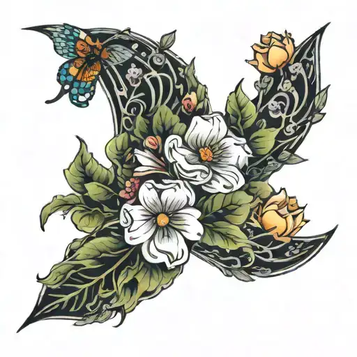 Names Of My Children Among Flowers And Trees