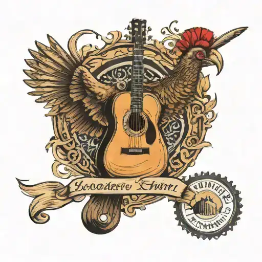 Acoustic Guitar Southern Rock Music With A Wild Turkey Bourbon Bottle