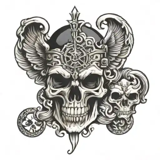 St Michael Half Skull Face