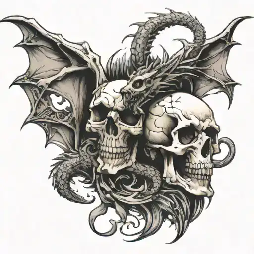 Skull And Dragon