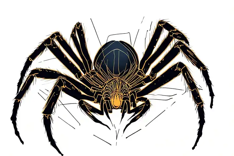 Cyber Sigilism Spider Lillie's Abstract Line Collar Bone