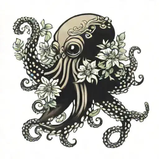 Octopus Made Of Flowers